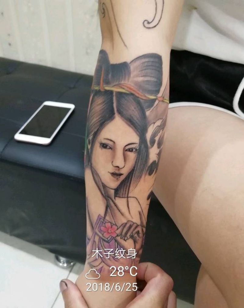 艺妓纹身图片