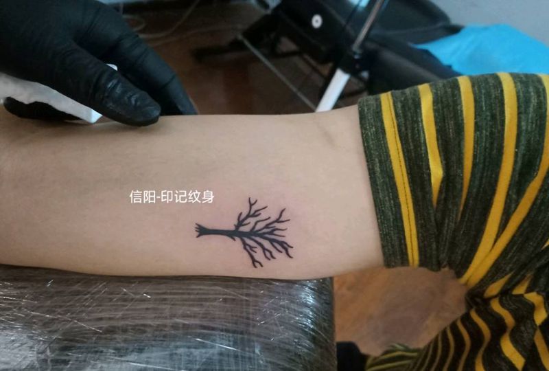 树纹身图片_小清新纹身图案