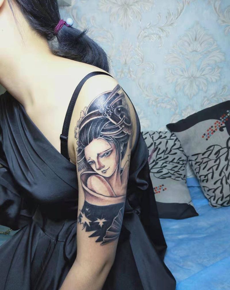 妖姬纹身图片_手臂纹身图案