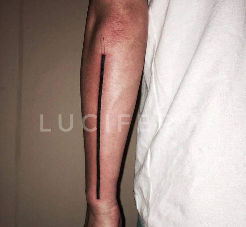 线纹身图片_成品手臂清新几何欧美纹身图案