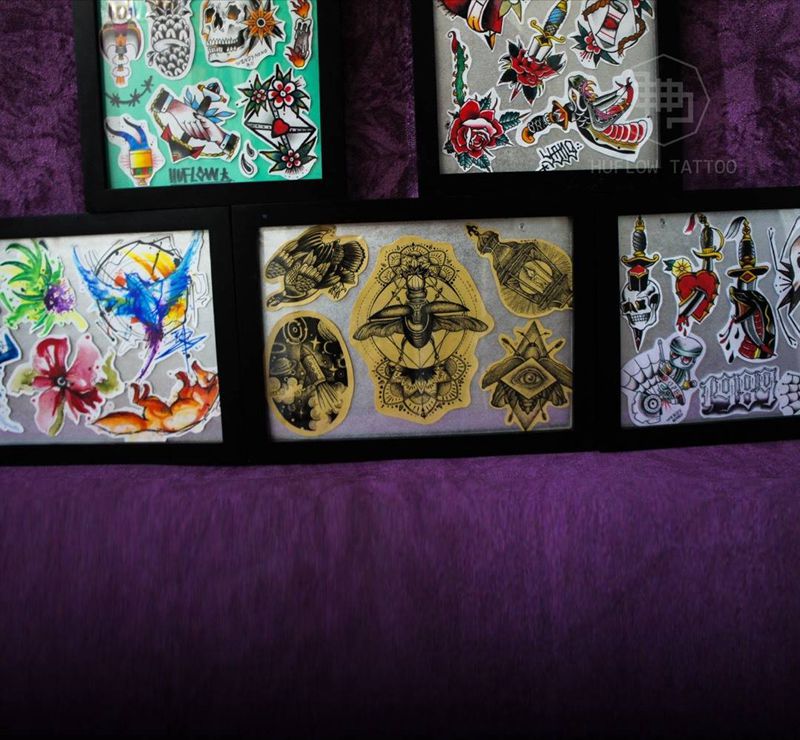 光谷店墙上画纹身图片