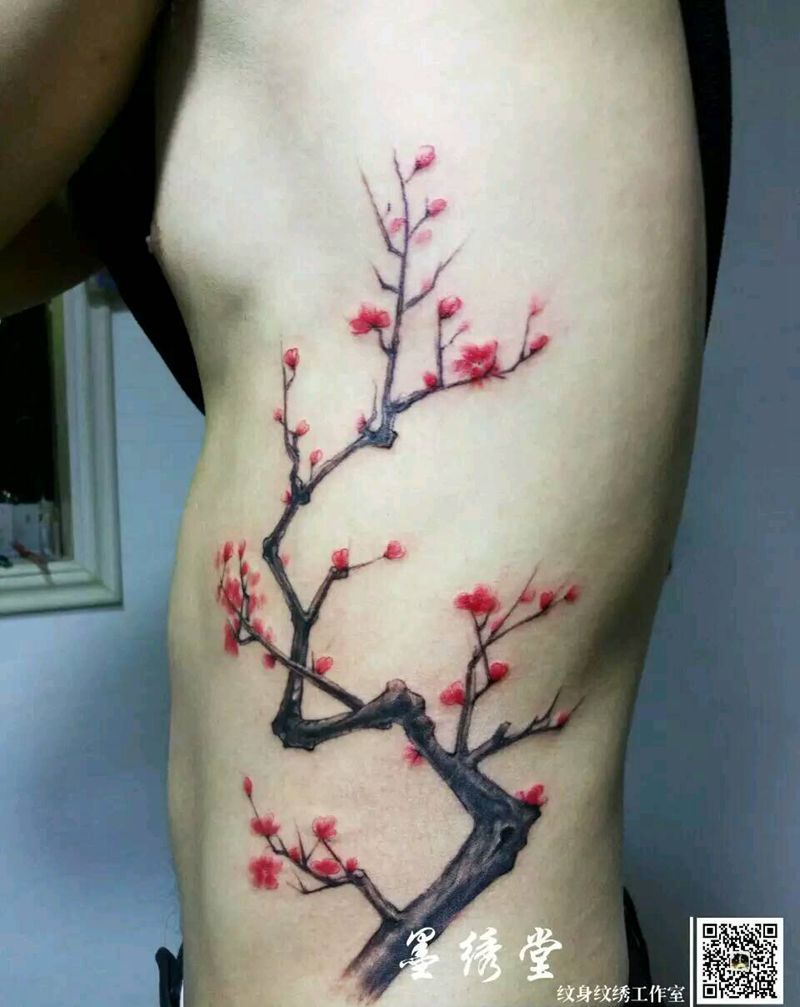 梅花纹身图片