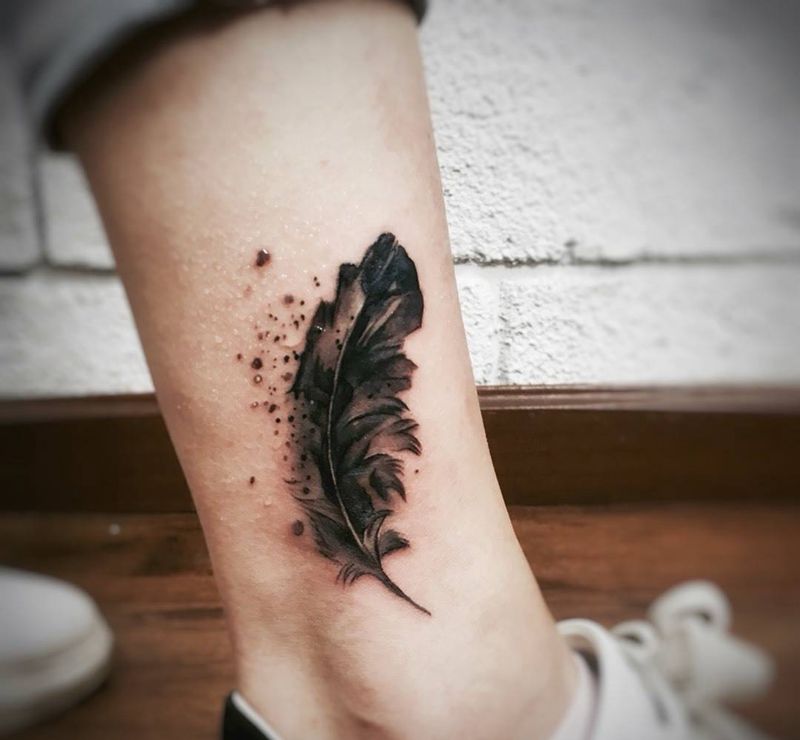 两个小图.纹身图片_成品手部腿部清新字符动物纹身图案