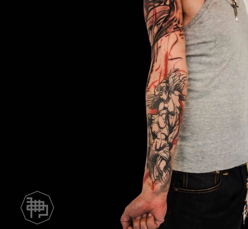 上海的朋友[呲牙]感谢信任纹身图片