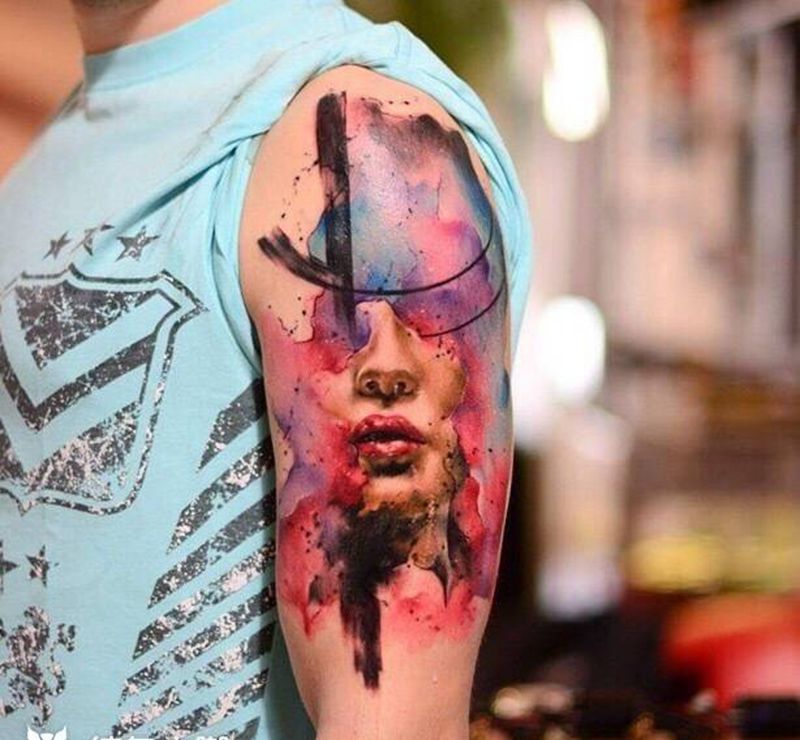 递弱代偿纹身图片