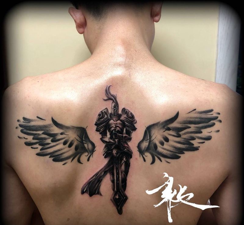 审判天使纹身图片