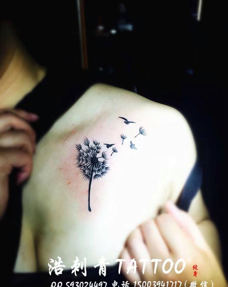 蒲公英纹身图片