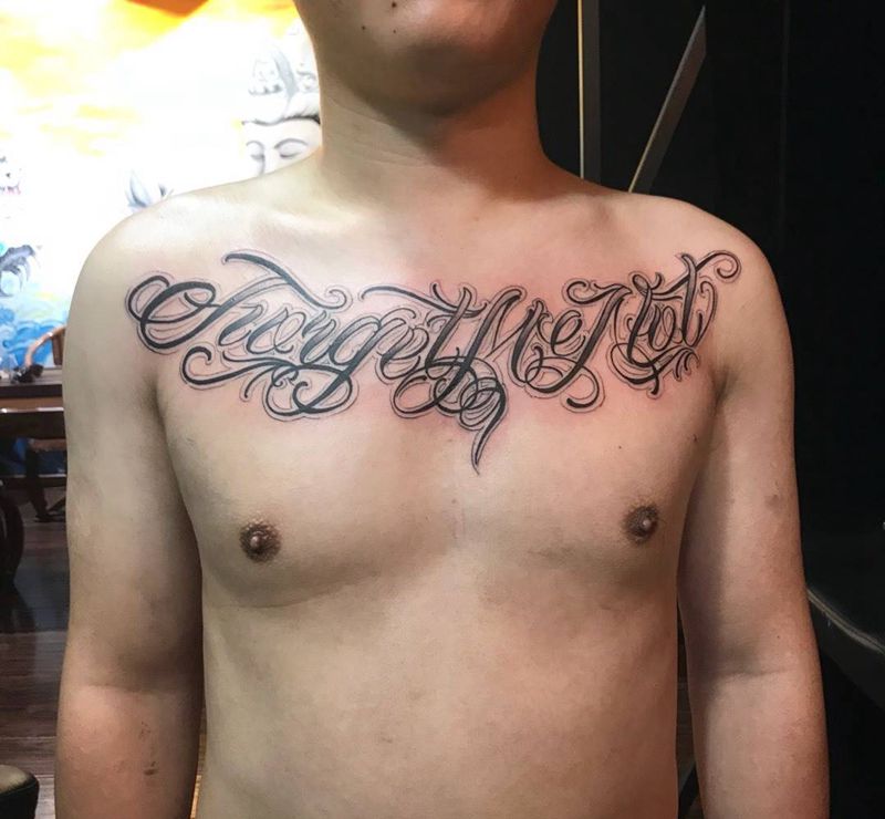 花体字纹身图片