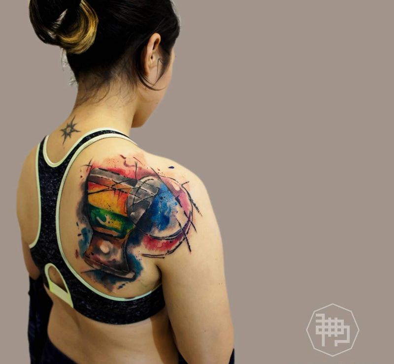 “鼓”纹身图片