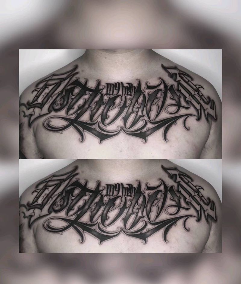 UVB2纹身图片_手臂手部花体字纹身图案