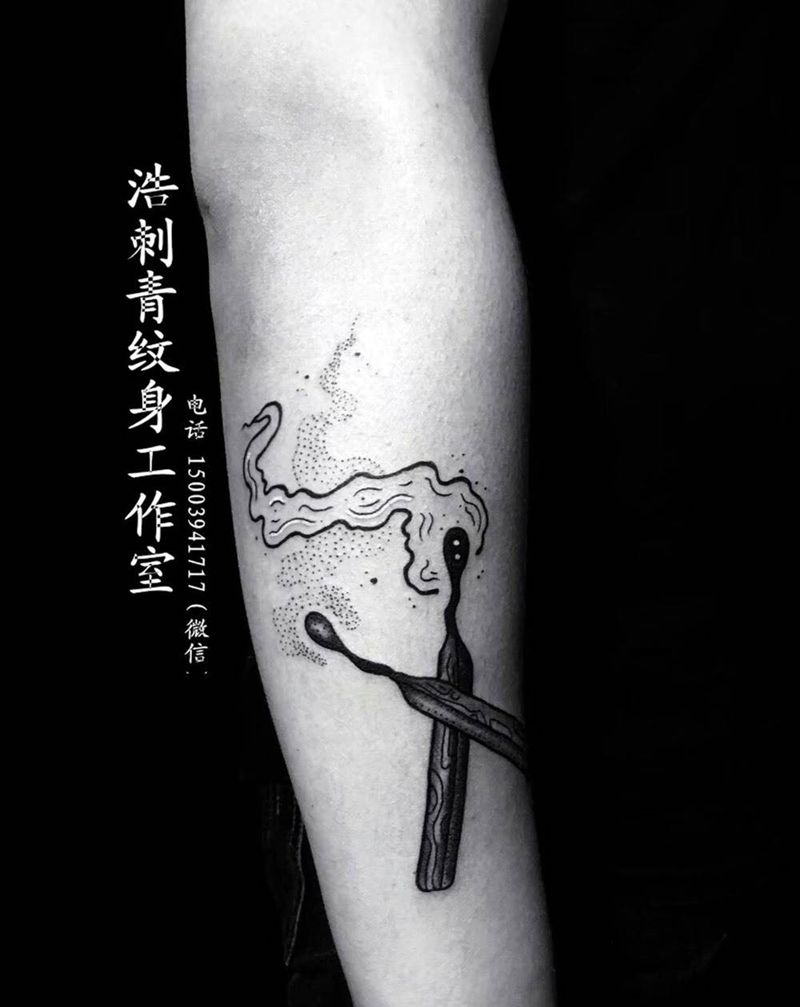 火柴纹身图片