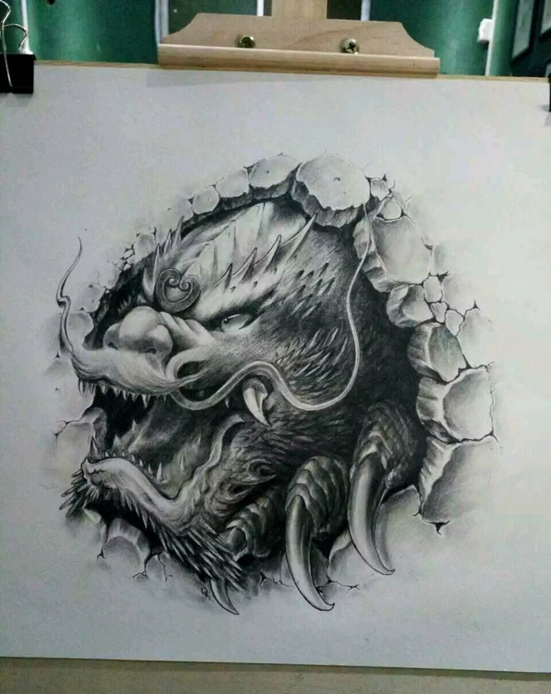 临摹师傅作品纹身图片