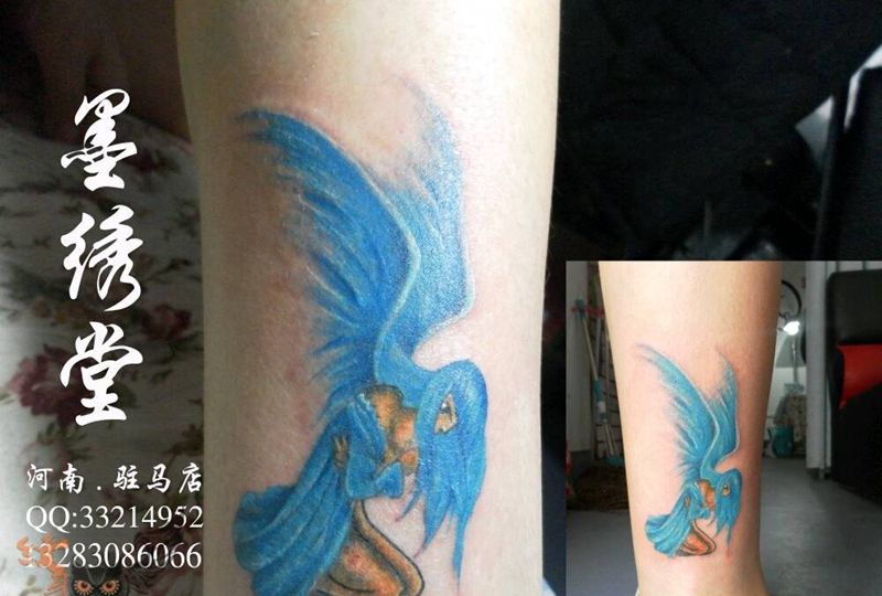 蓝天使纹身图片