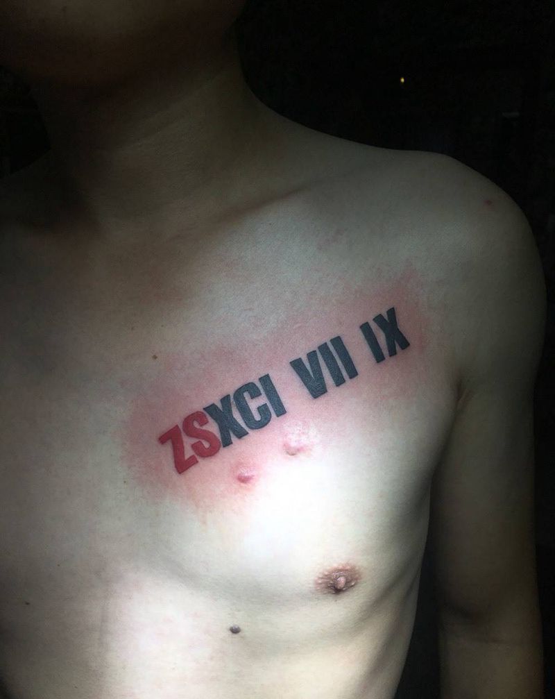 罗马数字纹身图片