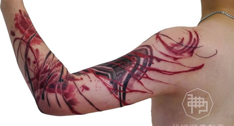 红与红纹身图片