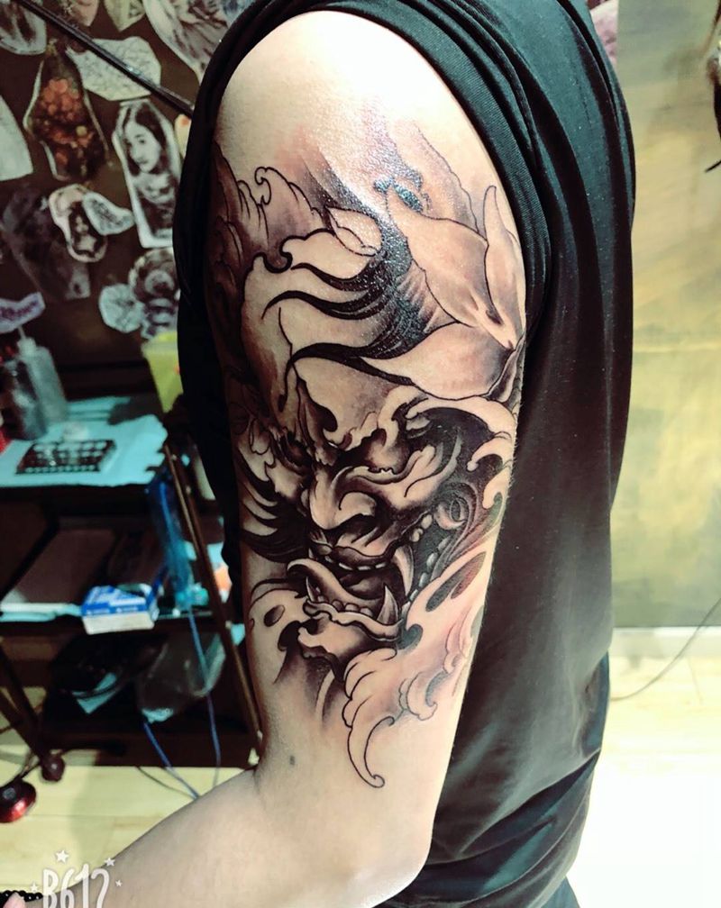 般诺纹身图片_成品手臂传统纹身图案