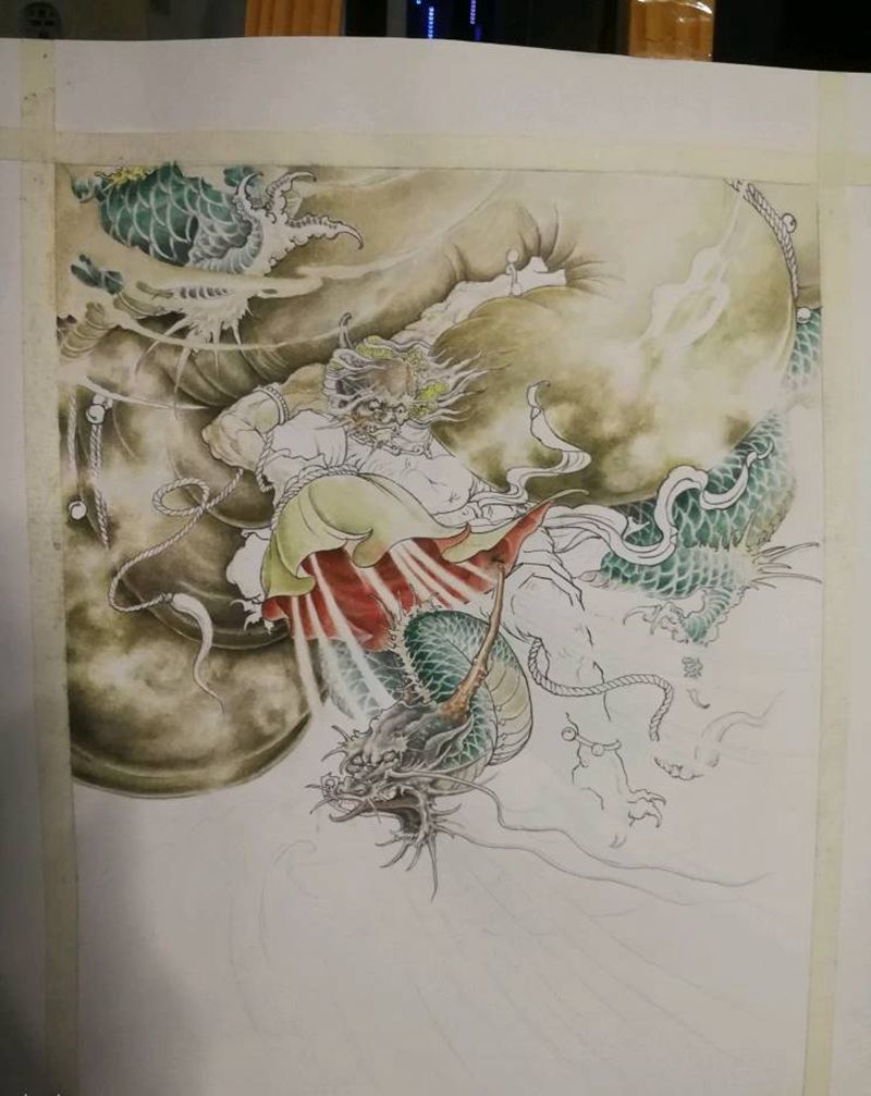 未完成，临摹纹身图片