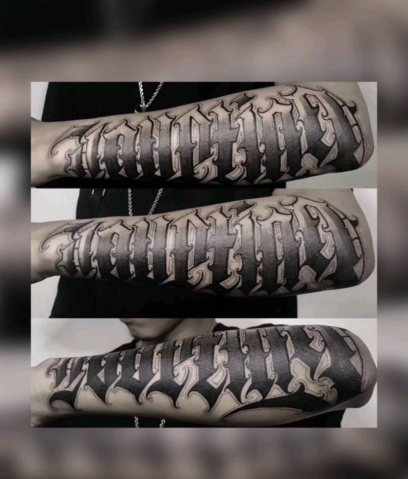 UVB2纹身图片_手臂臀部花体字纹身图案