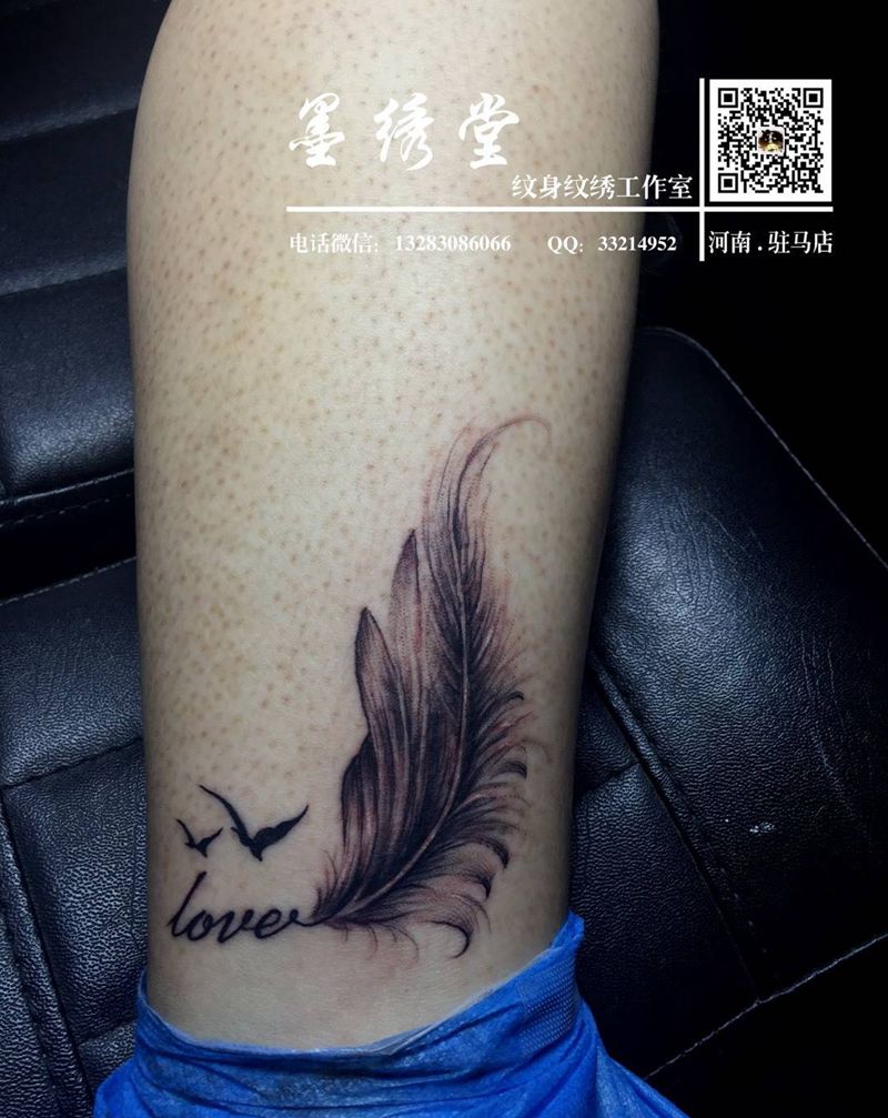 羽毛纹身图片