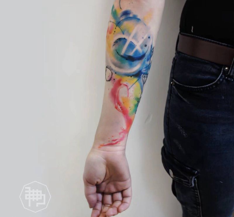 飞天小女警纹身图片_成品欧美原创手臂腿部纹身图案