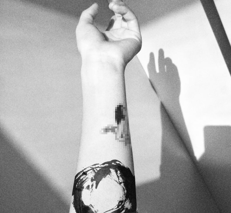 水墨纹身图片_水彩水墨纹身图案