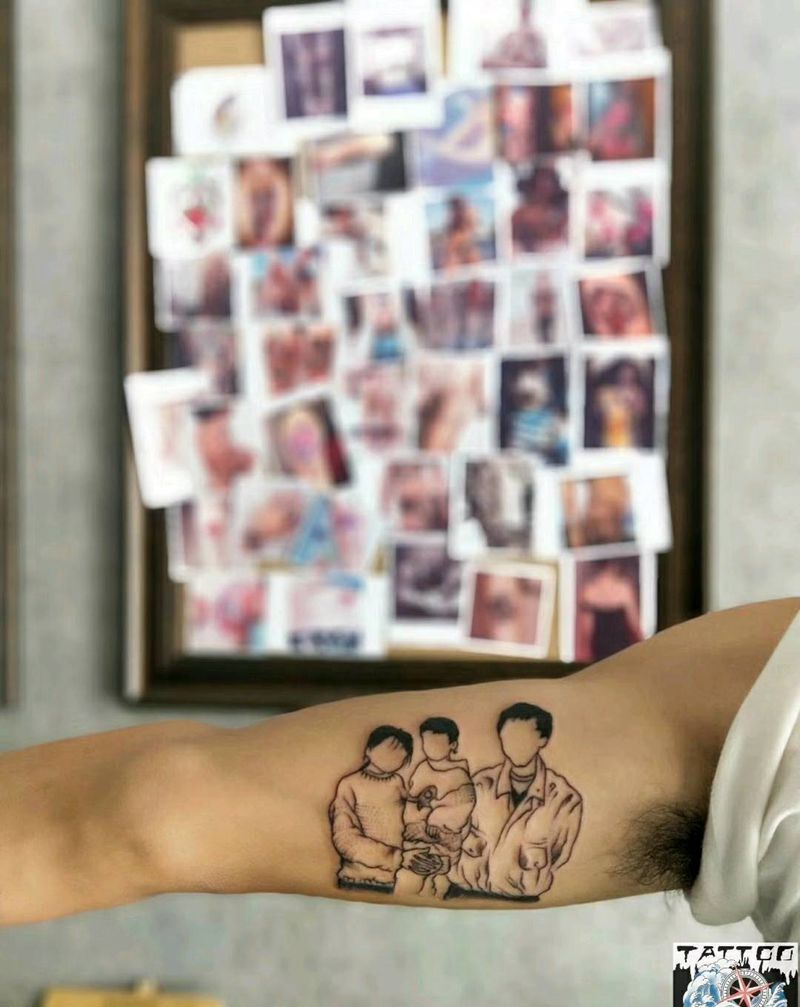 怀旧照片纹身图片