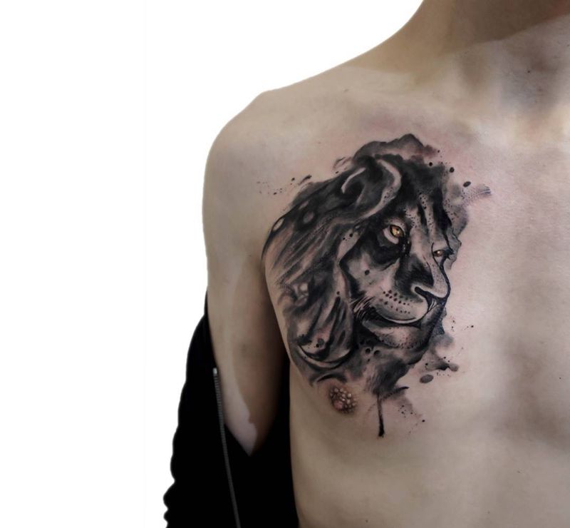 狮子纹身图片