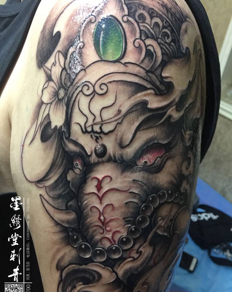 象神。纹身图片