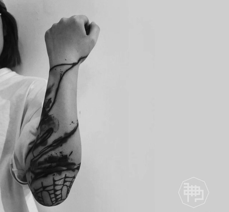 黑纹身图片_成品纹身图案
