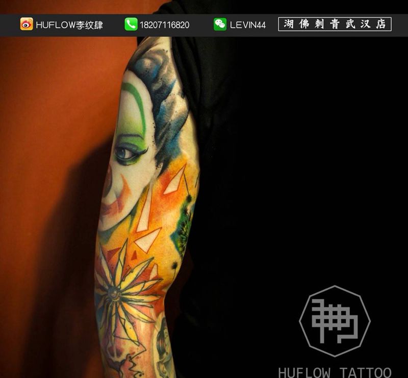 还要整体调整一次就完成了纹身图片