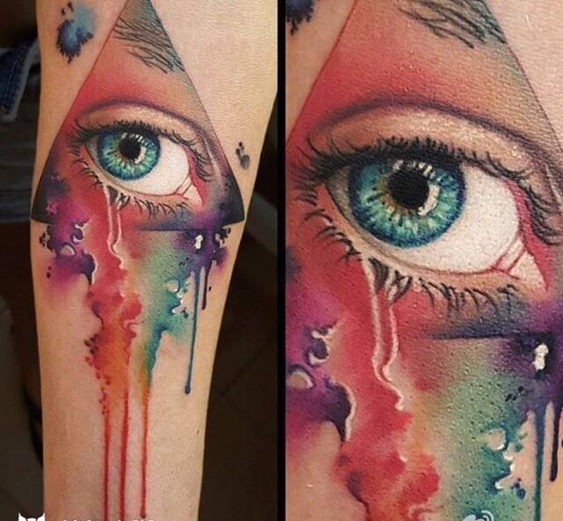 我忘了我是个做水彩的纹身图片_花臂Tattoo纹身图案