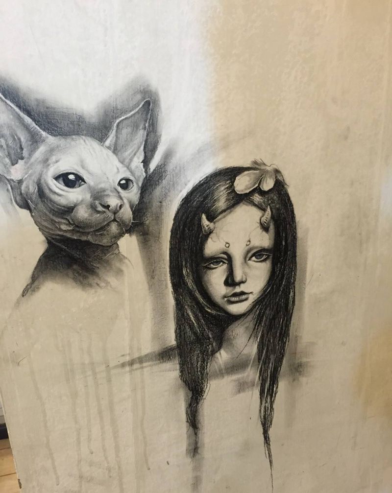 瞎画纹身图片_手稿纹身图案