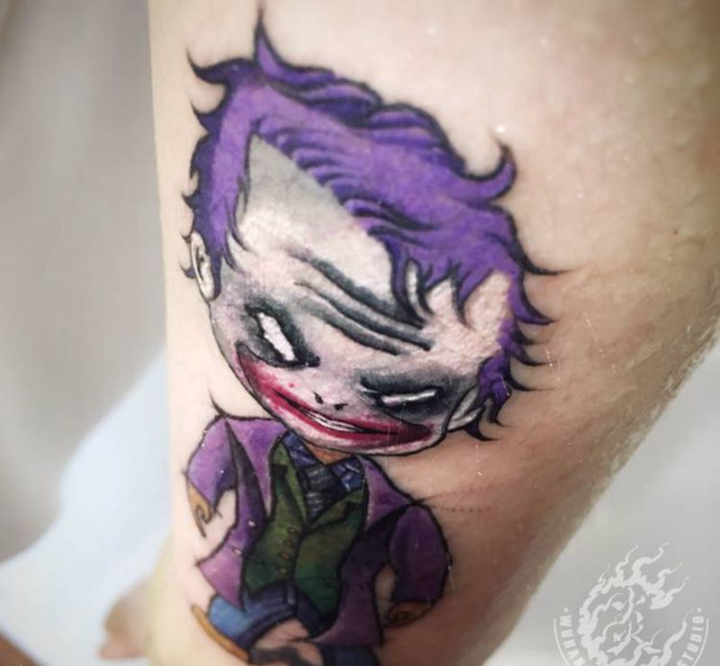 Jorker纹身图片_手臂New School水彩纹身图案