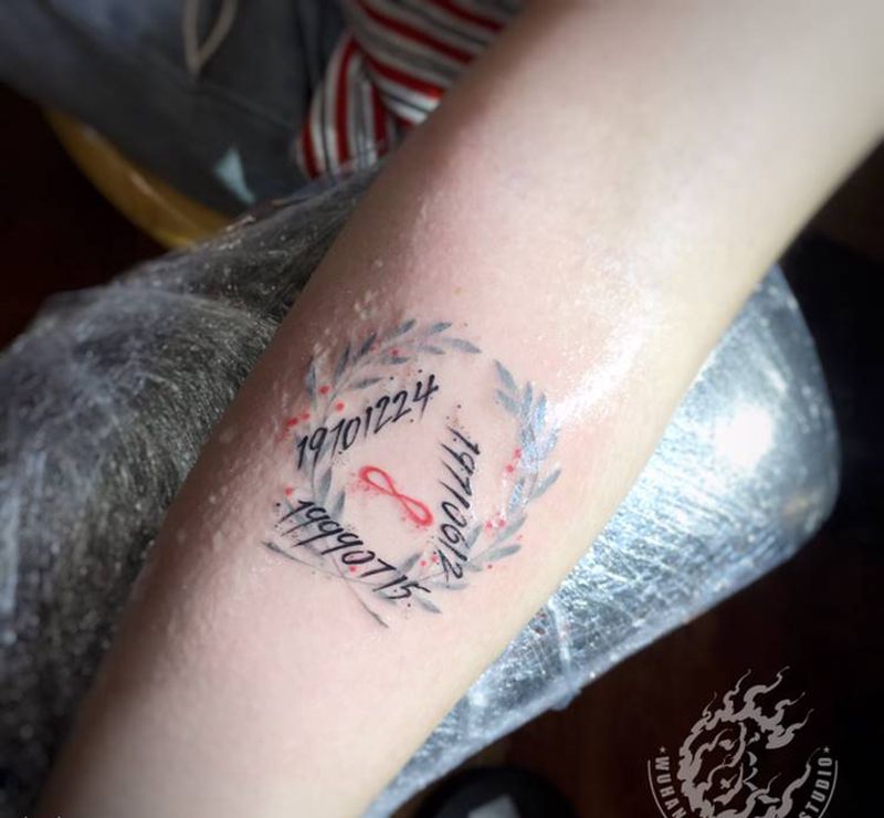 家纹身图片_手臂水墨几何纹身图案