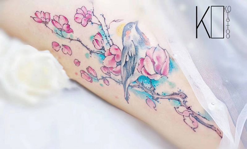 水墨添加，修改纹身图片_腹部水彩水墨一人一图水墨设计添加修改纹身图案