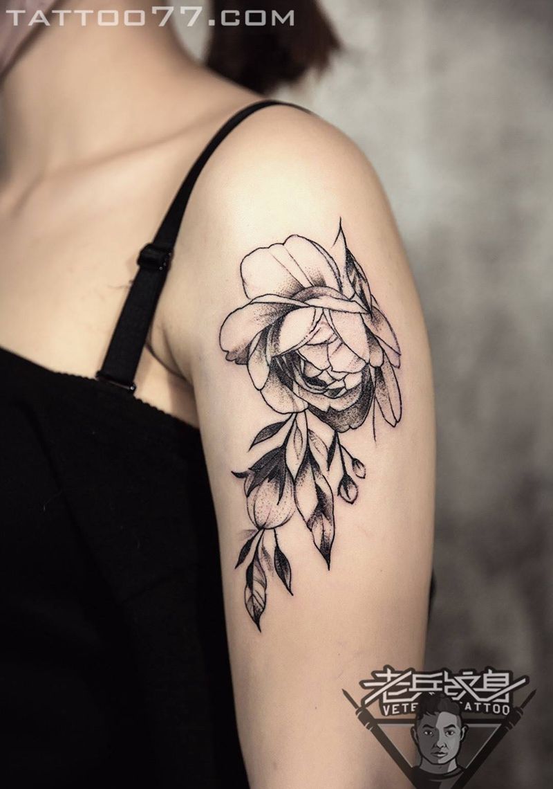 花卉纹身图片_成品手臂欧美清新静物原创纹身图案