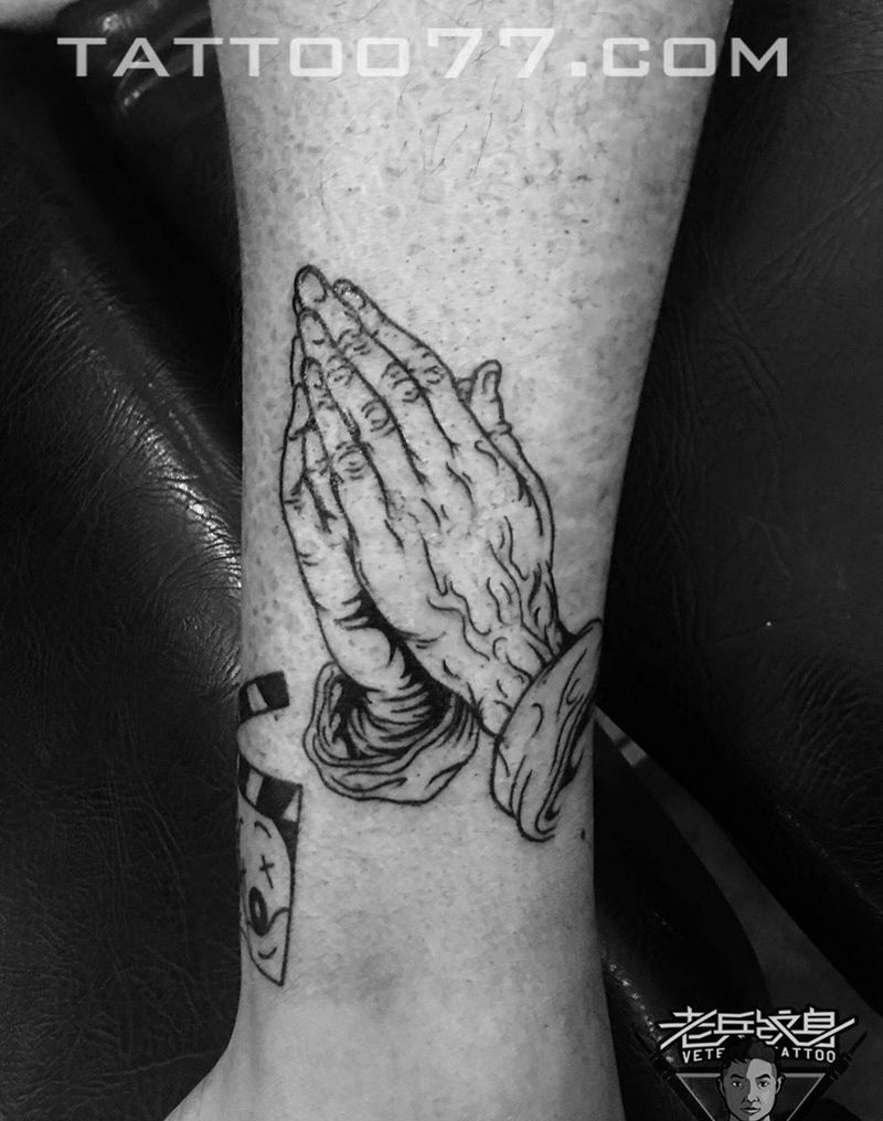 佛手纹身作品纹身图片_成品宗教纹身图案