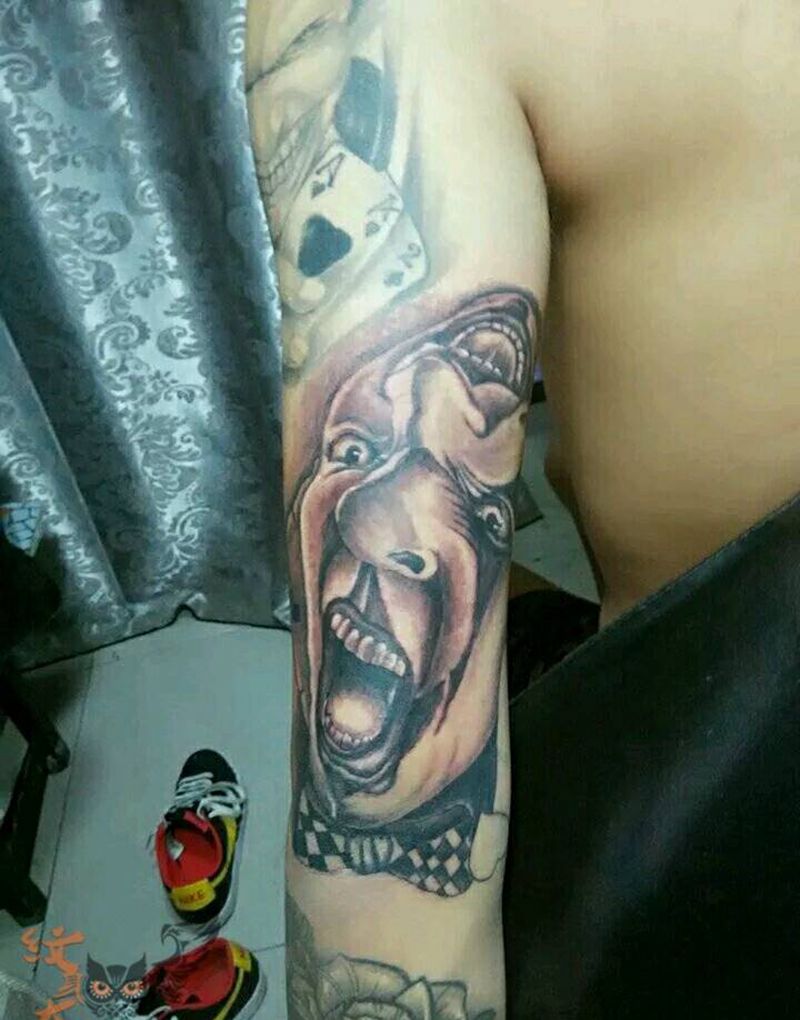 双面人纹身图片