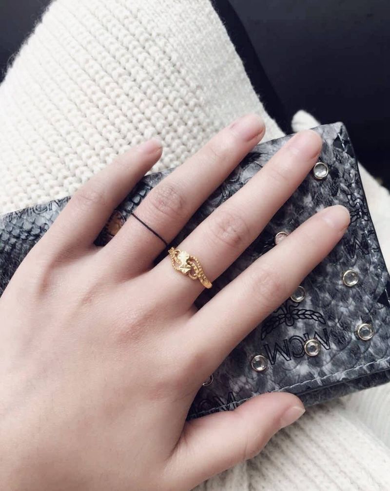 指环／买家秀纹身图片_手部清新纹身图案