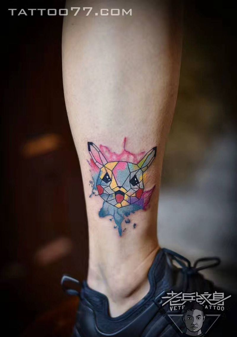 皮卡丘纹身作品纹身图片
