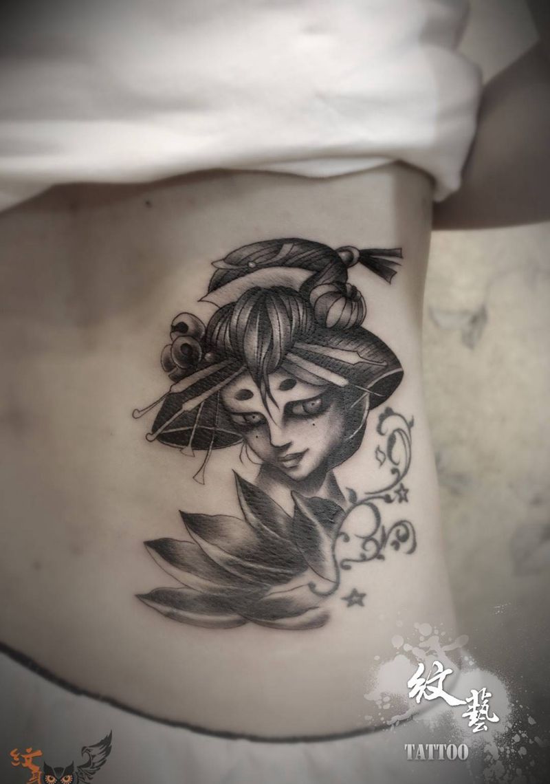 艺妓纹身图片