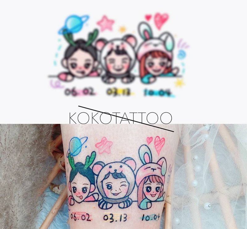 家人纹身图片_腿部Old School家人定制school小腿纹身图案