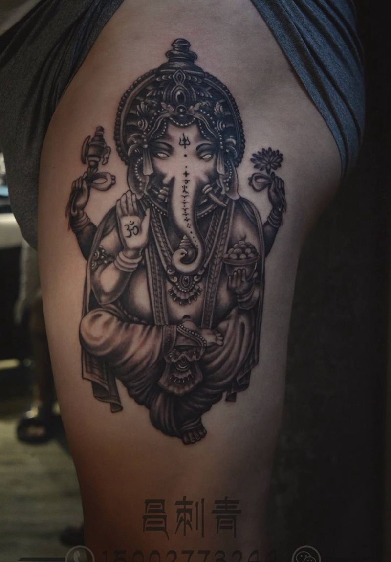 象神纹身图片