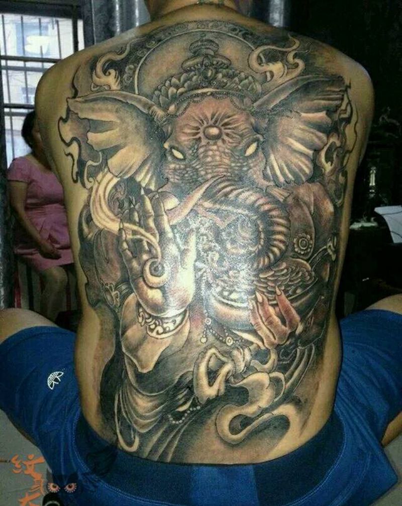 象神纹身图片