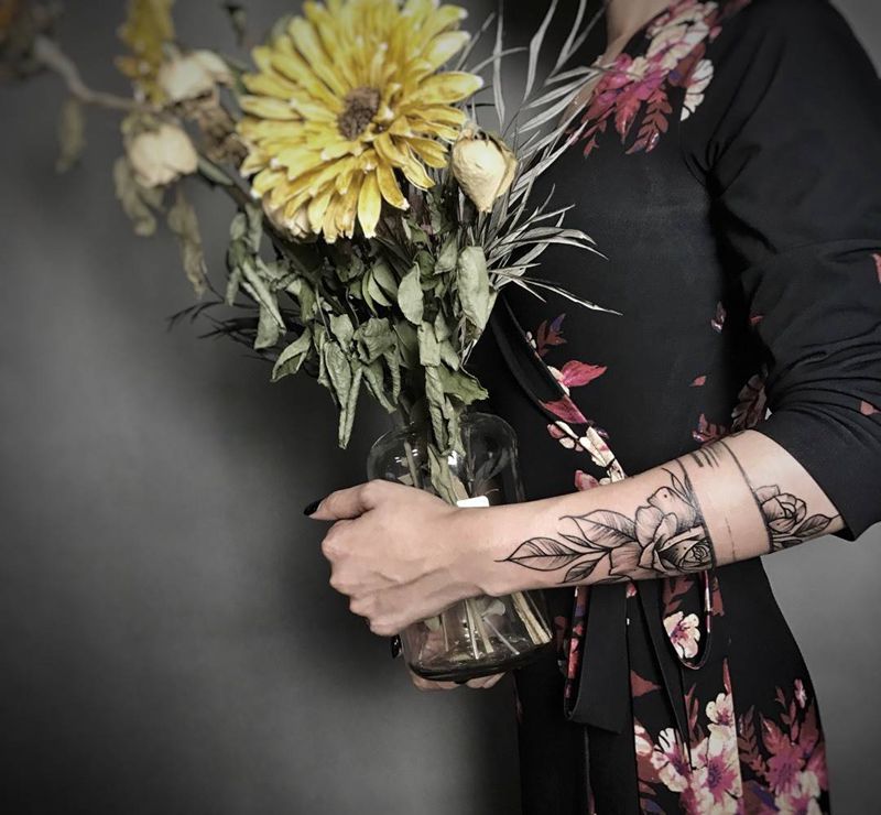 小清新一枚纹身图片_成品手部手臂清新原创武汉纹艺刺刻纹申坤纹身图案