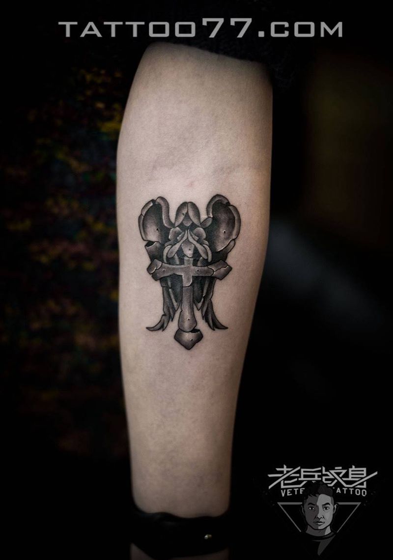 天使纹身作品纹身图片_成品纹身图案