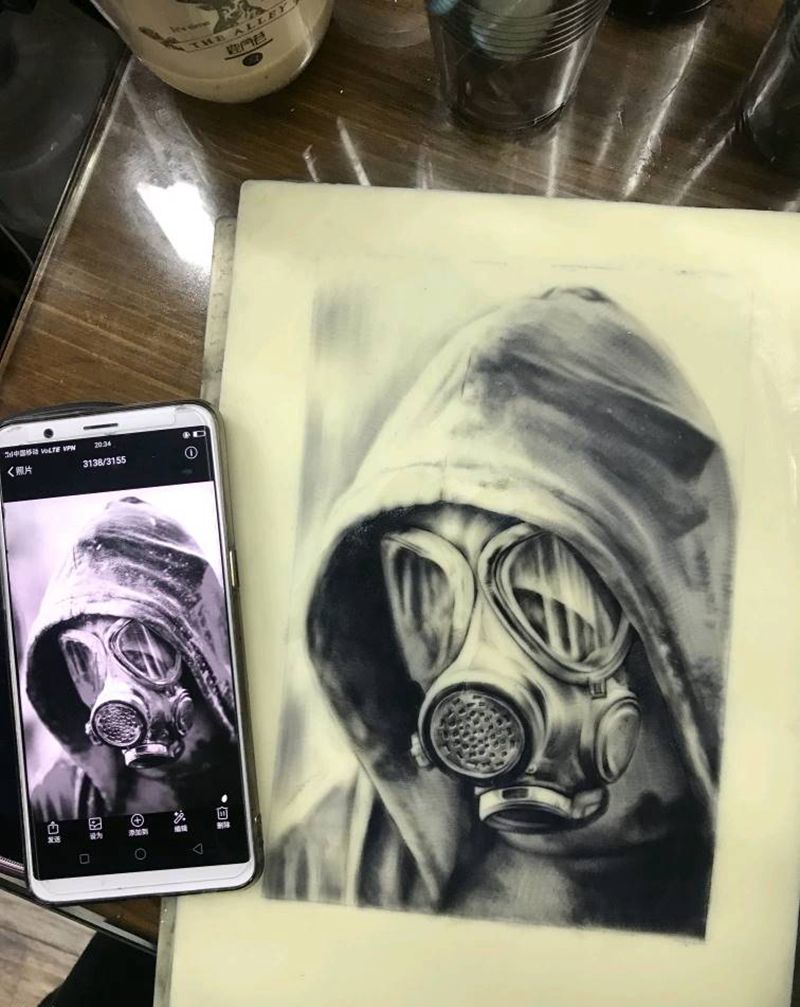 窒息的空气纹身图片