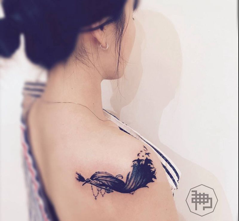 羽毛纹身图片
