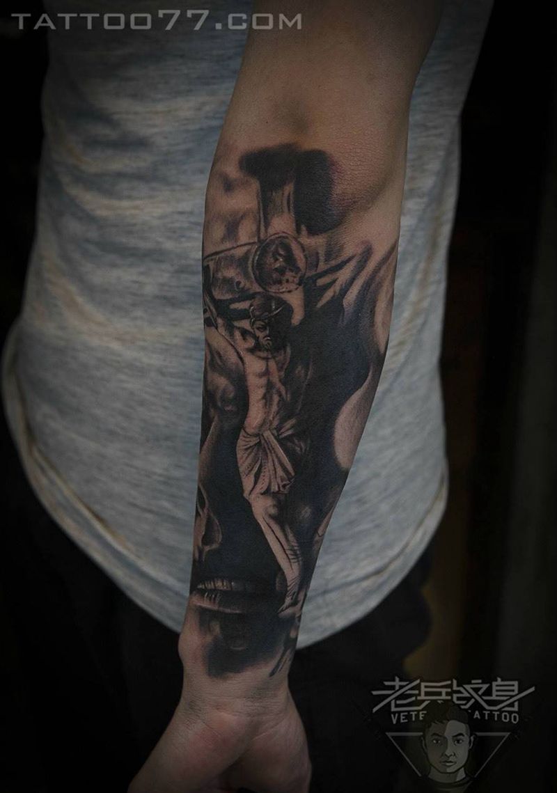 欧美花臂纹身作品纹身图片