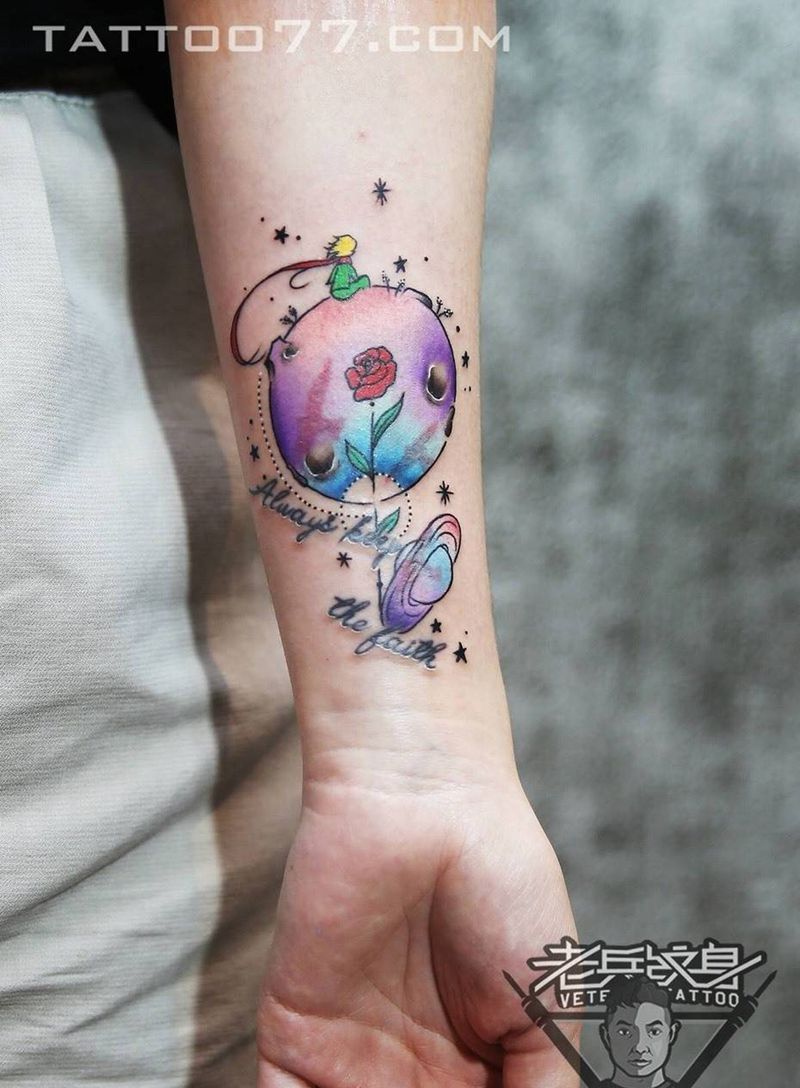 小王子纹身作品纹身图片